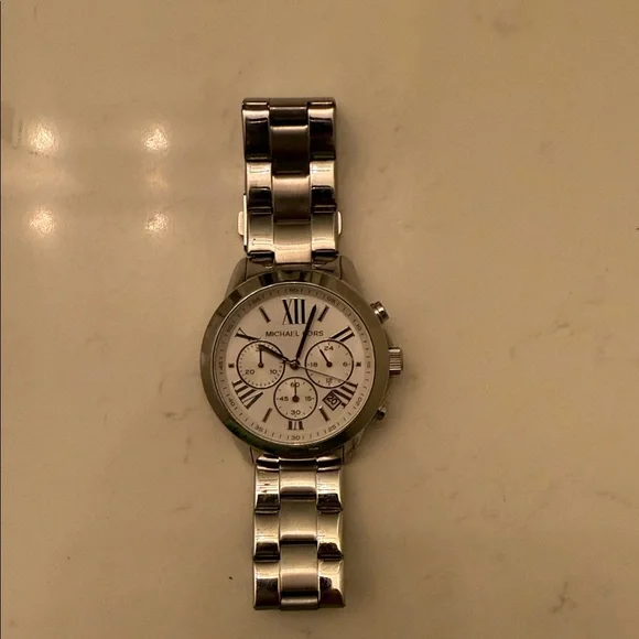 Michael Kors Silver Chronograph Watch - Picture 1 of 4